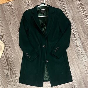 DKNY Women's Deep Green Blazer Coat